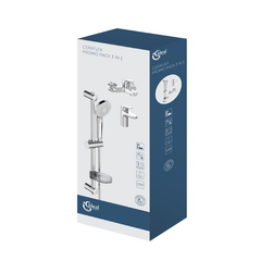 Набор 3в1: смеситель для раковины, ванны, душевой гарнитур, хром Ideal Standard Ceraflex BD001AA
