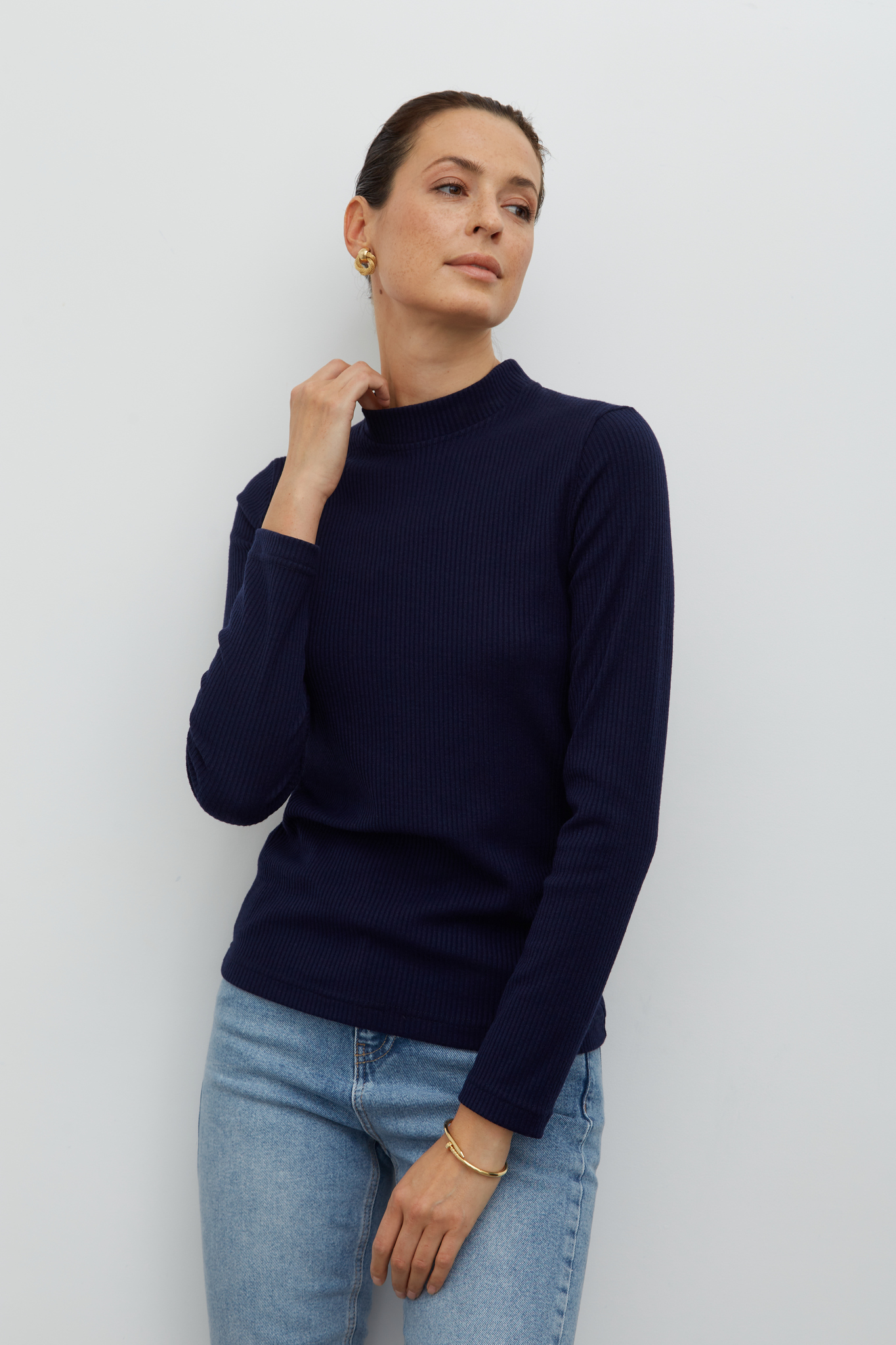 Водолазка синяя (размеры S, M) – купить за 2 700 ₽ | CLASSY brand