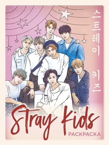 Stray kids. Раскраска с участниками одной из самых популярных k-pop групп