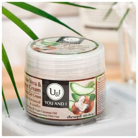 U&I Aloe Vera Гель для кожи лица и тела Coconut Cream с кокосовым кремом,100гр
