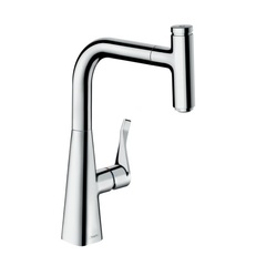 Смеситель для кухни с выдвижным изливом и лейкой Hansgrohe M71 73802000 фото