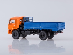 KAMAZ-43502 flatbed truck orange-blue 1:43 PAO KAMAZ