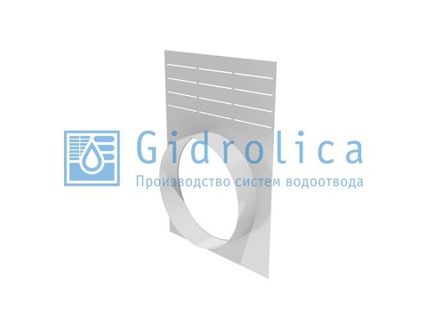 Заглушка торцевая стальная (СО-200мм)с водосливом ЗТв 20 - 25,5. 36. 0,125