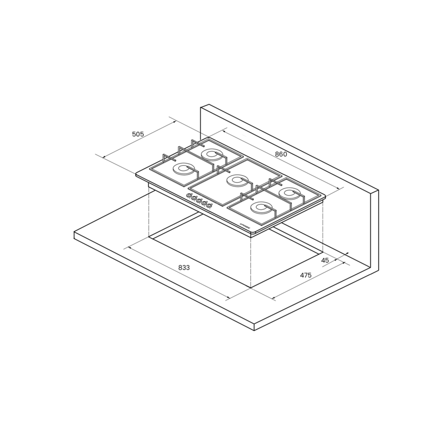 Газовая варочная панель Kuppersberg FV9TGRZ BOR - купить в Москве на  Qkitchen