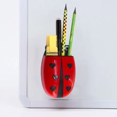 
          Магнитная подставка для маркерной доски фигурная, Alingar, 12 х 7 х 4 см, "Божья коровка", красный/черный, губка-стиратель, европодвес