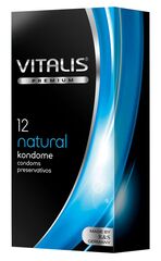 Презервативы VITALIS PREMIUM natural, латекс, прозрачные, 12 шт.