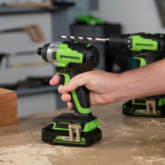Винтоверт ударный Greenworks GD24ID3 24V (300Нм) аккумуляторный, без АКБ и ЗУ