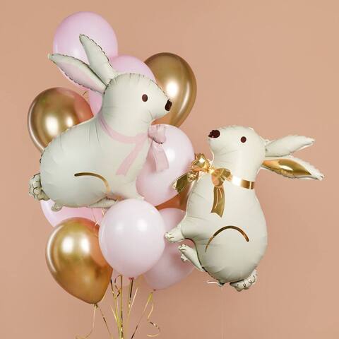 Связка гелиевых шаров Зайчики