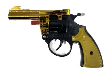Пистолет на пистонах 383 золотой, 15 см