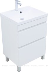 Aquanet 344141 Тумба Нота new 58 напольная 2ящ. цв.белый глянец (344141) фото