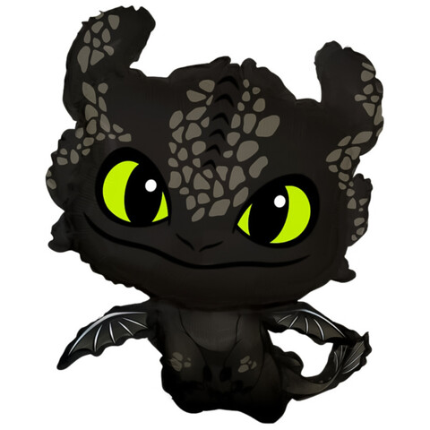 Шар фигура, дракончик, черный, 81 см