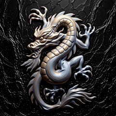 Силиконовый молд № 0282 Китайский дракон -левый