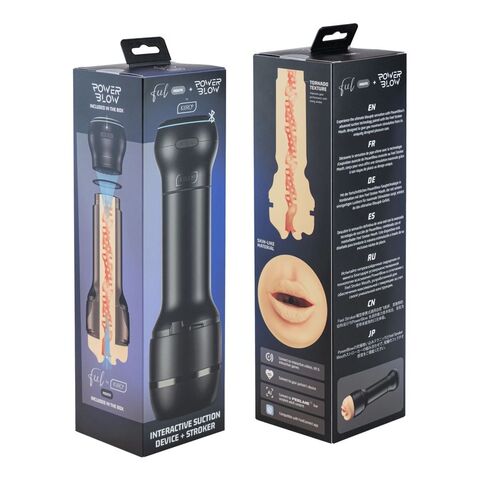 Набор Kiiroo: Мастурбатор Feel Stroker Mouth + интерактивная насадка PowerBlow
