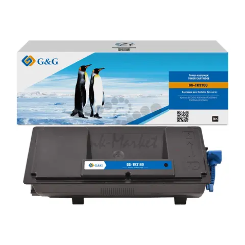 Тонер-картридж G&G, аналог Kyocera TK-3160 12.5k с чипом