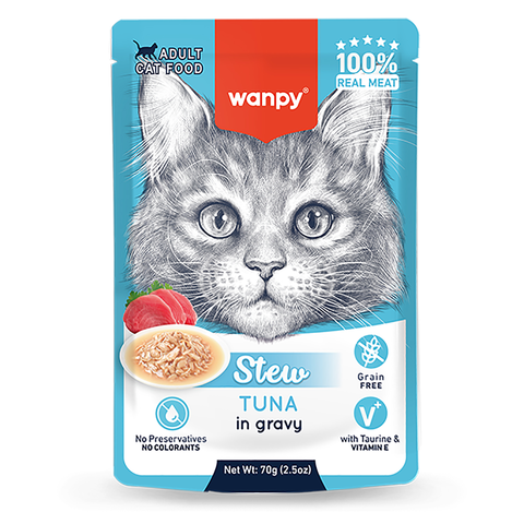 Wanpy Cat Дополнительный консервированный корм пауч для кошек тунец в собственному соку 70 г