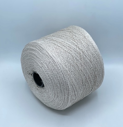 Бобинная пряжа, Linette Pailletes, 450м, 80% Лен, 20% Полиэстер(пайетка), Экрю+пайетка. 39394