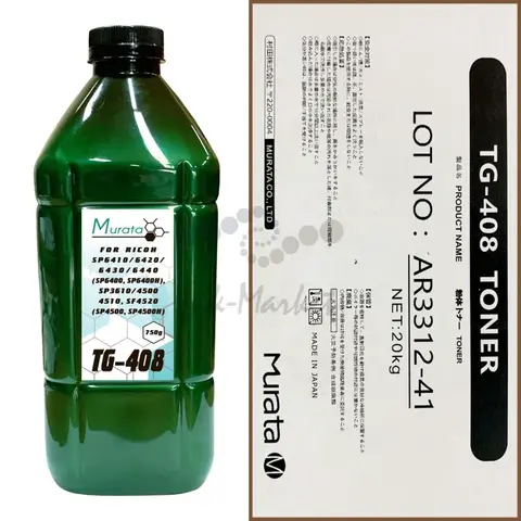 Тонер для RICOH Универсал тип TG-408 (фл,750, MURATA) Green ATM