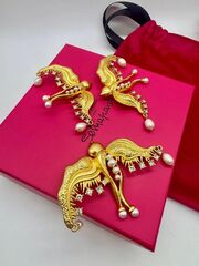 Серьги BIRDS ПТИЦЫ ЛАСТОЧКИ в стиле Schiaparelli с жемчугом