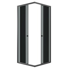 Душевое ограждение Niagara Eco (80х80х190) черный, стекло тонированное