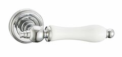 Дверная ручка V30CP/HR хром/белая керамика