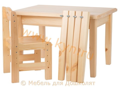 Набор стол со стульчиком регулируемый 4-7