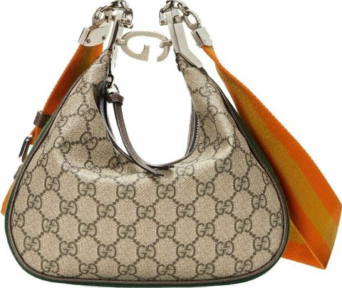 Женская маленькая сумка через плечо Gucci Attache бежевый