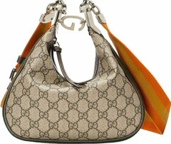Женская маленькая сумка через плечо Gucci Attache бежевый