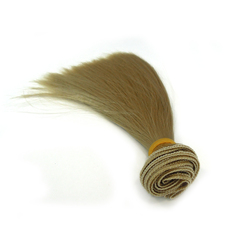 Волосы - трессы для кукол, прямые, 15 см*1 метр, цвет русый-пепельный, набор 2 шт.