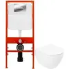 BelBagno CZR-513-TH-R/CZR2316SC/BB026/BB051CR Комплект 4 в 1 Унитаз подвесной Cezares STYLUS CZR-513-TH-R с сиденьем CZR2316SC + Система инсталляции для унитазов BelBagno BB026 с кнопкой смыва BB0