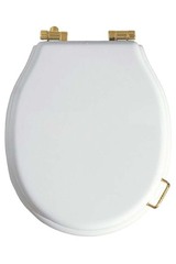 Boheme 906-W-G Крышка для напольного унитаза (массив) белый золото фото