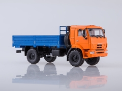 KAMAZ-43502 flatbed truck orange-blue 1:43 PAO KAMAZ