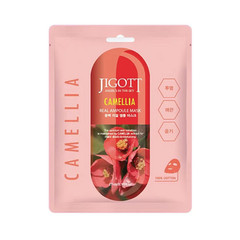 Тканевая маска c экстрактом камелии JIGOTT Camellia Real Ampoule Mask