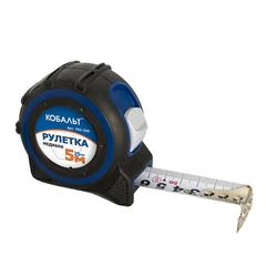 Рулетка КОБАЛЬТ Медиана 5м x 25мм двухкомпонентный корпус магн. крючок, матов. покрытие, толщ. 0,11 мм) (Арт. 791-240)