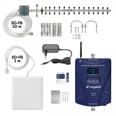 Комплект VEGATEL TN-2100 (14Y) (Репитер с Антеннами)