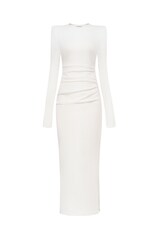 Драпированное платье макси с металлической молнией