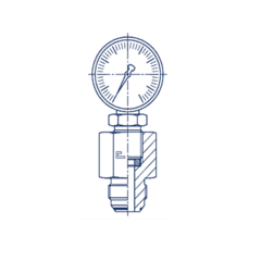 Соединение для манометра BSP 1/4" D10 JIC 1/2" CAST