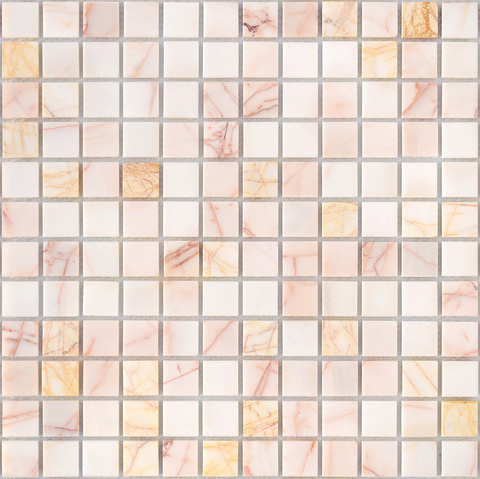 Мозаика LeeDo Caramelle: Pietrine - Ragno Rosso полированная 29,8x29,8х0,7 см (чип 23х23х7 мм)