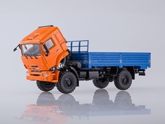 KAMAZ-43502 flatbed truck orange-blue 1:43 PAO KAMAZ