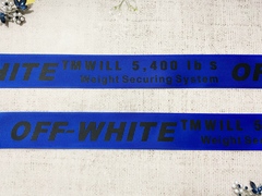 Лента репсовая с принтом, ш. 3,8-4 см, синий