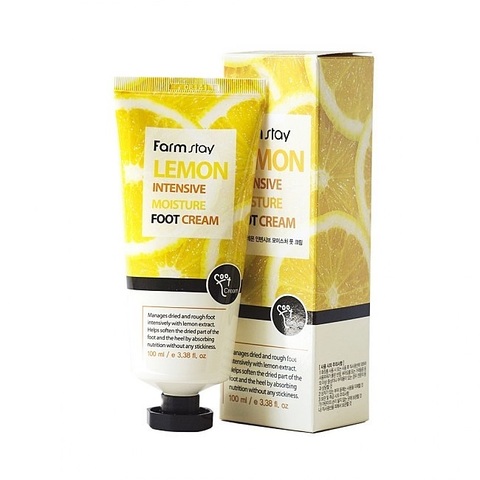 Farm Stay Lemon Intensive Moisture Foot Cream увлажняющий крем для ног с экстрактом лимона