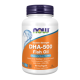 Рыбий жир двойного действия ДГК-500, Double Strength DHA-500 Fish Oil, NOW Foods, 90 капсул 1