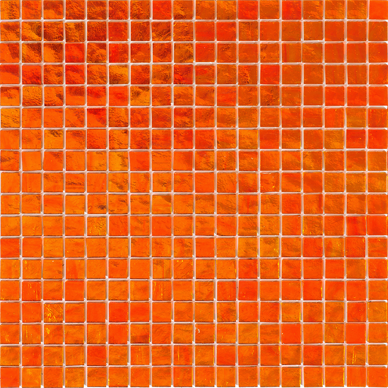 BD44 стеклянная мозаика одноцветная чип 15 стекло Alma оранжевая глянцевая