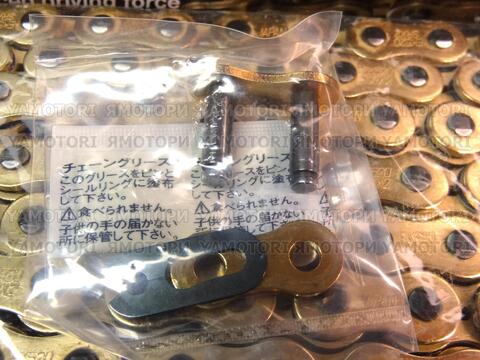 Мото цепь мотоцепь EK Chain 520SRX2 золотая 118 звеньев