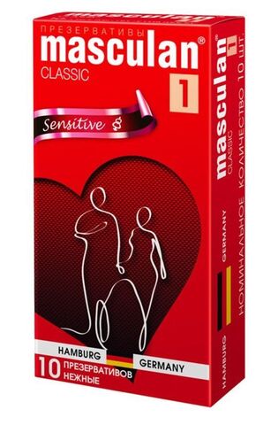 Нежные презервативы Masculan Classic 1 Sensitive - 10 шт. - Masculan Masculan Classic 1 Sensitive №10