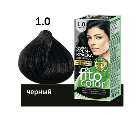 Стойкая крем-краска для волос Fitocolor тон Черный 115 мл. ФИТОкосметик