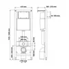 Berges 43394 Комплект : инсталляция АТОМ Line кнопка белая, унитаз OKUS Rimless 49 см, сиденье дюропласт микролифт, быстросъём