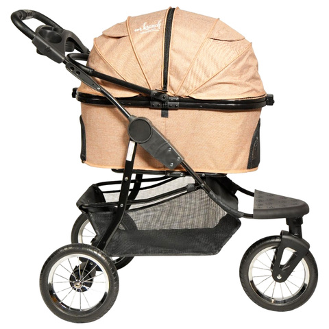 Коляска прогулочная повышенной проходимости для собак и кошек (макс. нагрузка 15 кг), бежевая