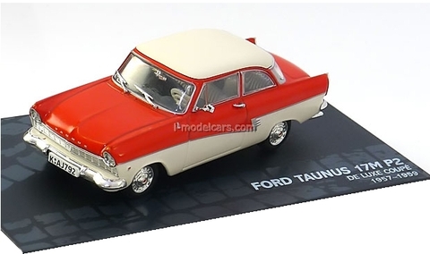 Ford Taunus 17M (P2) De Luxe Coupe 1957-1959 red - white Altaya 1:43