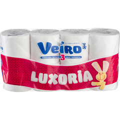 Бумага туалетная Veiro Luxoria 3сл бел цел втул 17м 8рул/уп 5с38