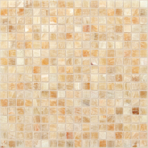 Мозаика LeeDo Caramelle: Pietrine - Onice Beige полированная 30,5x30,5x0,7 см (чип 15x15x7 мм)
